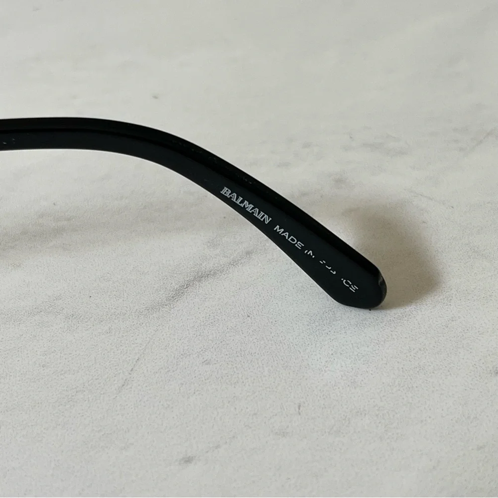 Balmain Black & Gold Sunglasses w/ Gray Gradient Lens